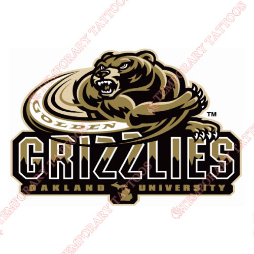Oakland Golden Grizzlies Customize Temporary Tattoos Stickers NO.5733